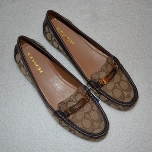 Coach Felisha Slip On Canvas  Loafers Women SZ 10B